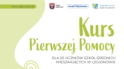 Plakat promujący kurs pierwszej pomocy