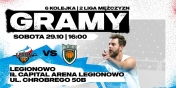 Grafika promująca mecz koszykówki