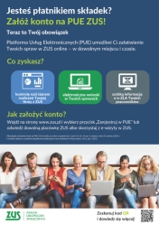 Plakat promujący PUE ZUS