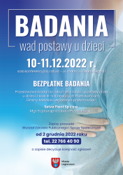 Plakat promujący badania