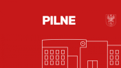 Grafika wyróżniająca z napisem - Pilne