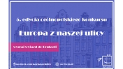 Grafika z napisem 5. edycja ogólnopolskiego konkursu Europa z naszej ulicy