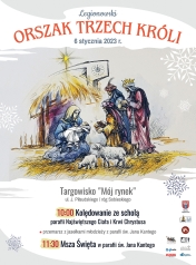 Plakat promujący Legionowski Orszak Trzech Króli 2023