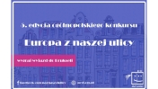 Grafika z napisem 5. edycja ogólnopolskiego konkursu Europa z naszej ulicy