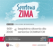 Grafika informująca o zajęciach w ramach Sportowej Zimy