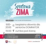 Grafika informująca o zajęciach w ramach Sportowej Zimy