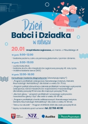 Plakatk promujący Dzień Babci i Dziadka w ratuszu 2023
