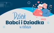 Grafika promująca Dzień Babci i Dziadka w ratuszu 2023 w Legionowie
