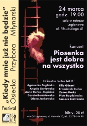Plakat pomujący koncert 