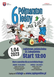 Plakat promujący 6. Półmaraton Leśny 'na Żarcie'