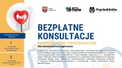 Element grafiki promującej bezpłatne konsultacji psychiatrycznych i psychologicznych