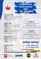 Plakat 1/4 Mistrzostw Polski Juniorek