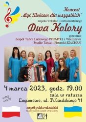 Plakat koncertu zespołu Dwa Kolory
