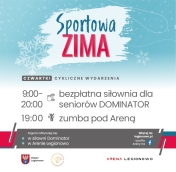 Grafika informująca o zajęciach w ramach Sportowej Zimy