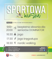 Grafika informująca o zajęciach w ramach Sportowej Wiosny
