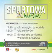 Grafika informująca o zajęciach w ramach Sportowej Wiosny