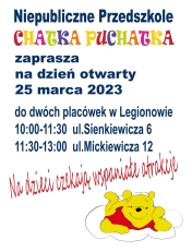 Plakat informujący o dniu otwartym