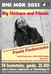 Plakat promujący koncert benefisowy Pawła Fiodorczuka