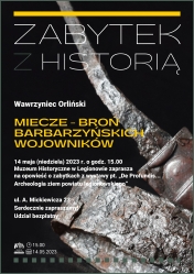 Plakat promujący spotkanie w muzeum