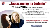 Grafika promująca bezpłatne konsultacje profilaktyczne; dwie kobiety
