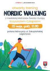 Plakat promujący trening Nordic Walking