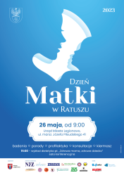 Plakat promujący Dzień Matki w Ratuszu 2023