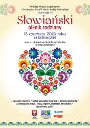 Plakat informujący o Rodzinnym Pikniku Słowiańskim