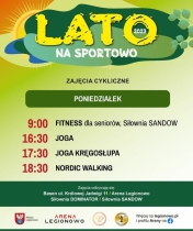 zdjęcie z wakacyjnym harmonogramem Arena Legionowo