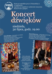 Plakat informujący o wydarzeniu koncert dźwięków