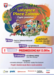 zdjęcie z harmonogramem latające place zabaw