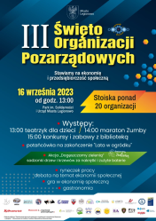 Plakat promujący Święto Organizacji Pozarządowych 2023