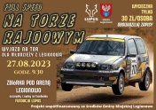 Plakat promujący wyjazd na tor wyścigowy