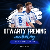 Plakat informujący o otwartym treningu ZEPTER KPR Legionowo