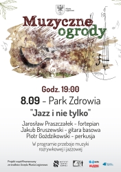 plakat Muzyczne ogrody z harmonogramem