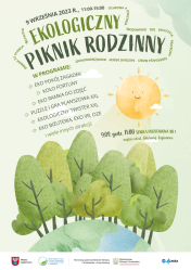 plakat inforumujący o pikniku eklogicznym