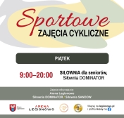 Grafika informująca o zajęciach w ramach Sportowe zajęcia cykliczne