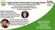 Plakat informujący o Inauguracji roku akademickiego Legionowskiego Uniwersytetu Trzeciego Wieku.