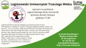 Plakat informujący o spotkaniach amazonek.