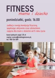 plakat informujący o fitness mam z dziećmi
