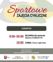 Grafika informująca o zajęciach w ramach Sportowe zajęcia cykliczne