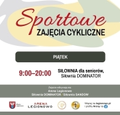 Grafika informująca o zajęciach w ramach Sportowe zajęcia cykliczne