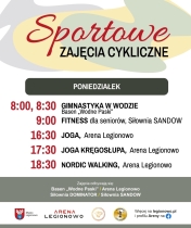 Grafika informująca o zajęciach w ramach Sportowe zajęcia cykliczne