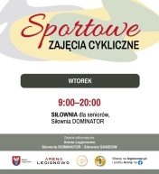 Grafika informująca o zajęciach w ramach Sportowe zajęcia cykliczne