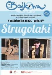 Plakat informujący o bajce strugolaki.