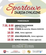 Grafika informująca o zajęciach w ramach Sportowe zajęcia cykliczne