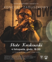 Plakat informujący o koncercie zaduszkowym w Scenie po Sąsiedzku.
