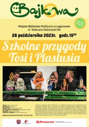 Plakat informujący o przedstawiueniu dla dzieci.