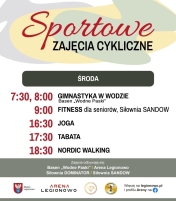 Grafika informująca o zajęciach w ramach Sportowe zajęcia cykliczne