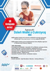 Plakat informujący o dniu Walki z Cukrzycą w Legionowie