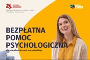 Grafika promująca bezpłatną pomoc psychologiczną